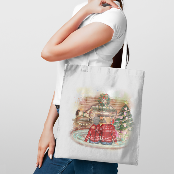 Designer Bag for Christmas -Gifts for Women- All over printed canvas tote